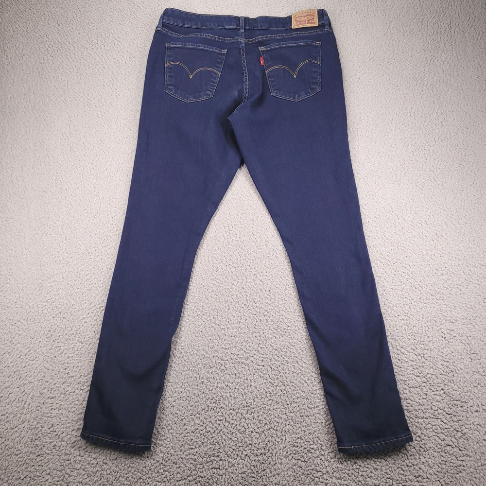 LEVIS 711 Jeans Size 32 Skinny Mid Rise Dark Wash Stretch Denim 32x29